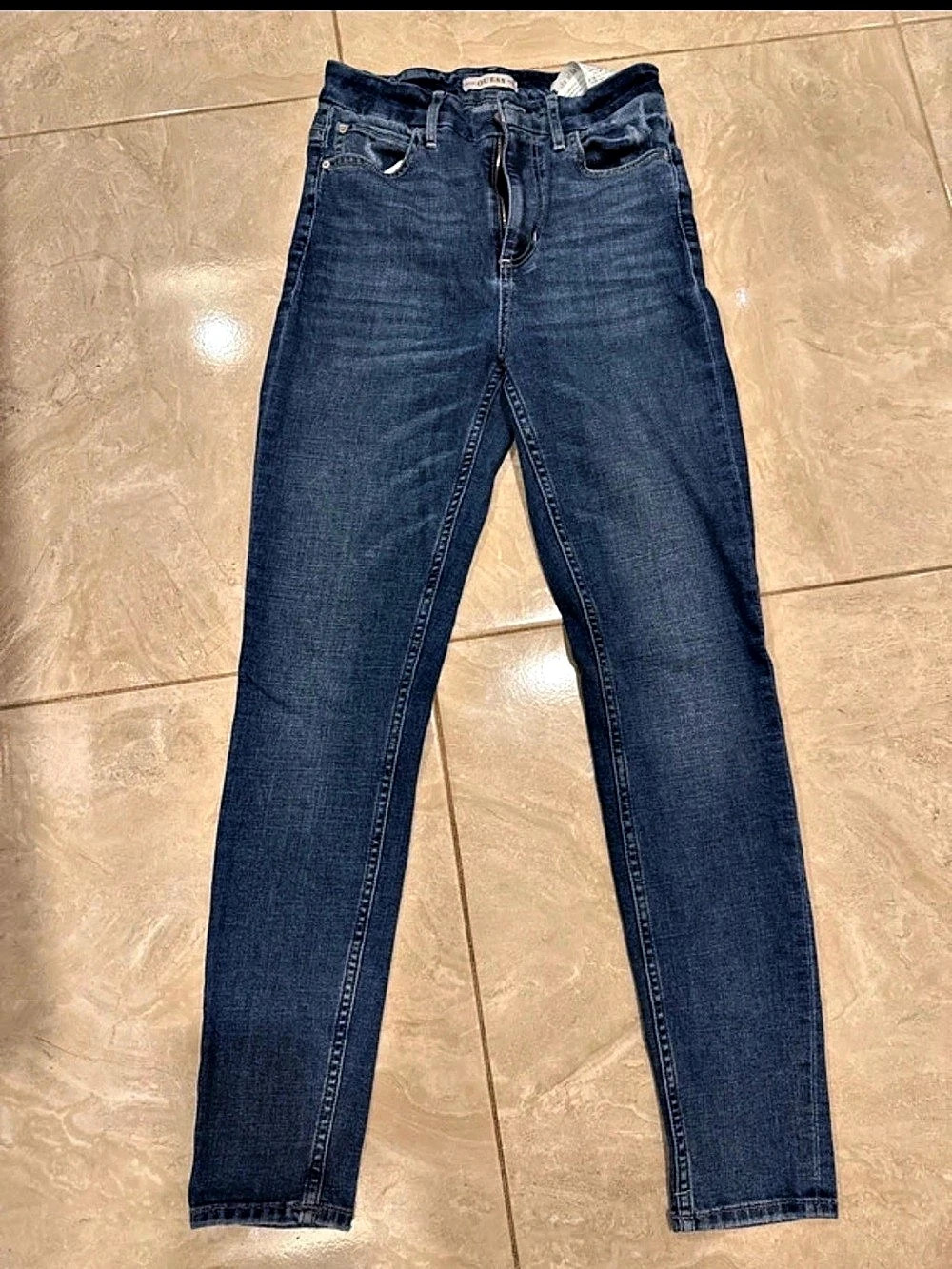 GUESS High Rise Skinny in Blue